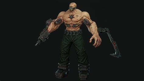 3d Model Cyberpunk Berserk Gang Character Vr Ar Low Poly Cgtrader
