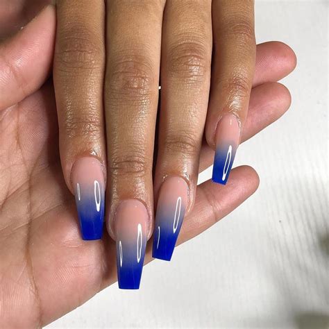 NailsbyJohenly on Instagram Royal blue ombré nail NailsbyJohenly on Instagram