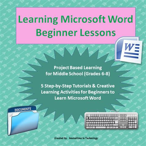 Learning To Use Microsoft Word Beginner Lessons Innovations In