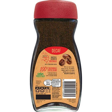 Maybe you would like to learn more about one of these? Nescafe Blend 43 Decaffeinated Instant Coffee - Dinkum