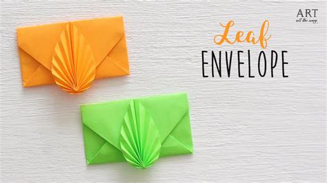 Diy Leaf Envelope Paper Envelope Making Youtube