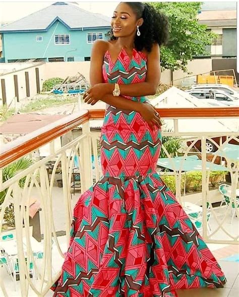 Ankara Print Dashiki Gown Hand Made Vintage Clothing Fitted Gown