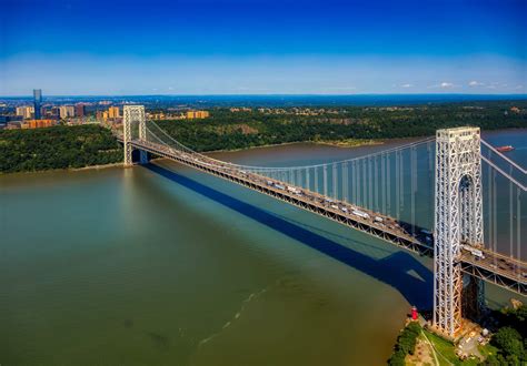 George Washington Bridge Usa Most Cz Cy Nowy Jork Z New Jersey