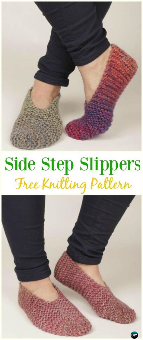 Free Knitting Pattern For Easy Cloud Slippers Knit Flat