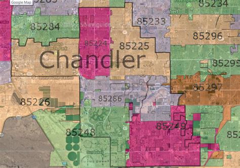 Chandler Arizona Zip Code Map