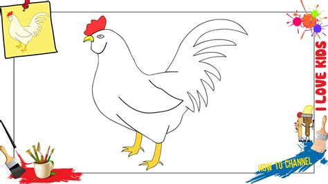 How To Draw A Chicken Step By Step For Beginners How To Draw A Chiken