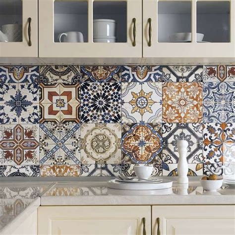 20x20cm Nikea Mix Pattern Tile Set In 2021 Patterned Kitchen Tiles