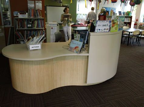 Curved Circulation Desk Highfield Library Furniture Desk Library Design