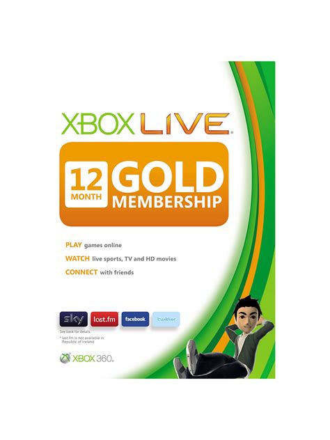 12 Month Xbox Live Gold Subscription At John Lewis And Partners