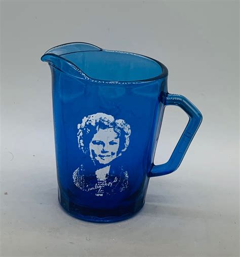 Hazel Atlas Shirley Temple Blue Glass Creamer Etsy