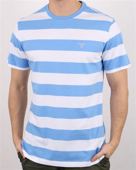 Barbour Beach Stripe T Shirt In Blue 80s Casual Classics