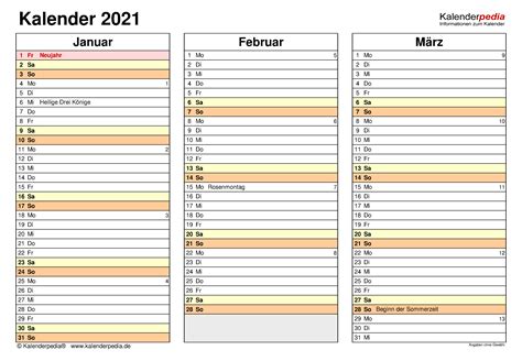 Din A4 Kalender 2021 Zum Ausdrucken Mit Ferien Feriendichte Kalender Images