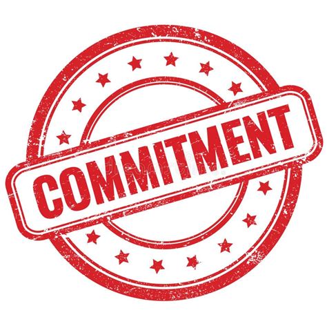 Our Commitment Rubber Stamp Text Over White Background Stock