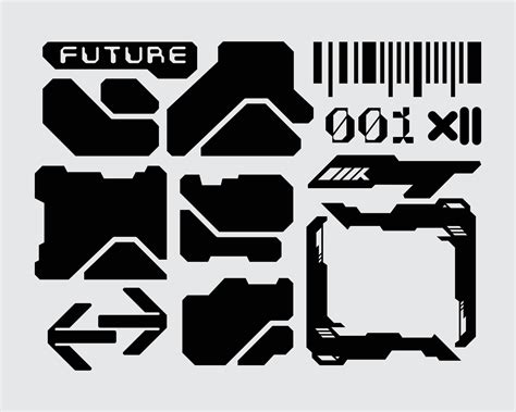 Hud Futuristic Frame Border Game Swag Elements Pack Panel Cyber Sci Fi