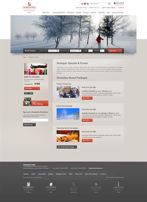 Skyline Resorts Website Redesign on Behance