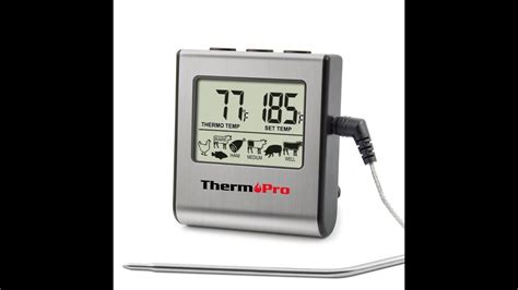 Review Thermopro Tp16 Large Lcd Digital Cooking Food Meat Youtube