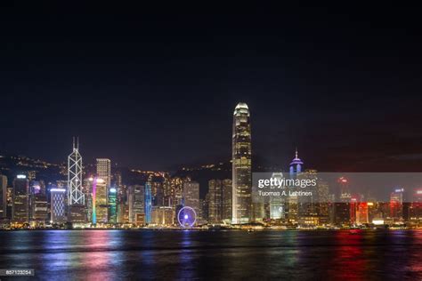 View Of Hong Kong Islands Skyline At Night High Res Stock Photo Getty