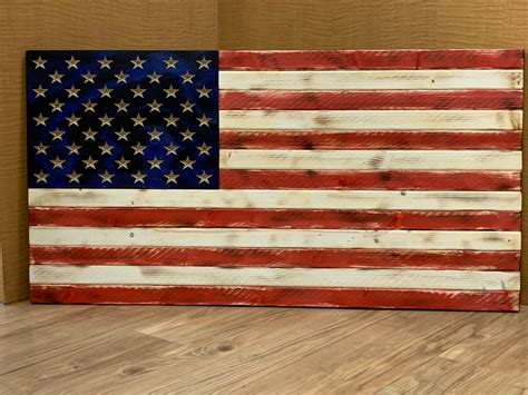 rustic american flag wall hanging americana patriotic usa etsy