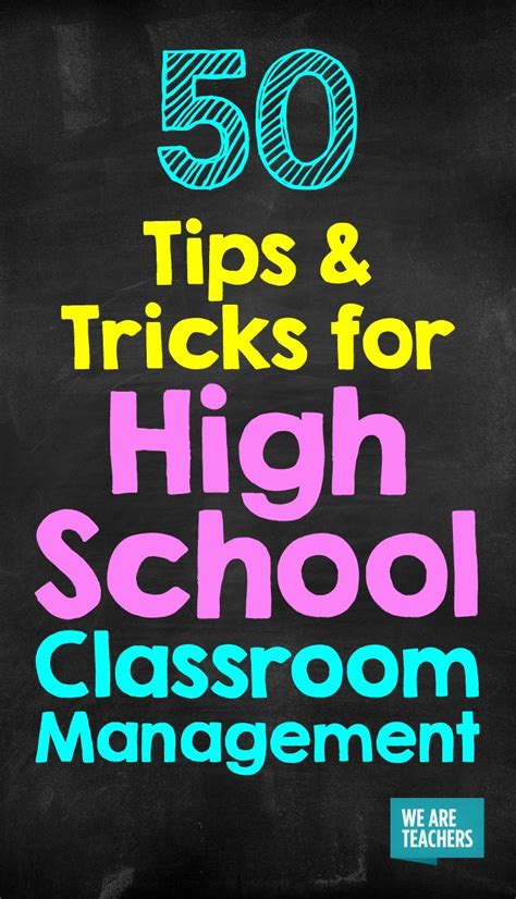 50 Tips And Tricks For High School Classroom Management Classroom