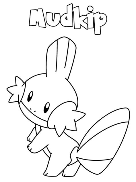 Pokemon Coloring Pages Mudkip At Getcoloringscom Free Printable Images
