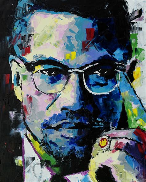 In addition to spike lee in a supporting role. Malcolm X Painting by Richard Day
