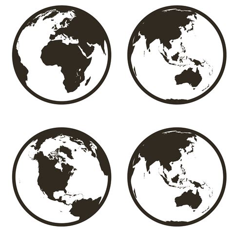 Set Globe Earth Cartographie Globe Terrestre Mappemonde