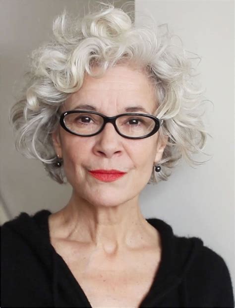 Fresh Short Curly Hairstyles For Over 50 With Glasses For Long Hair