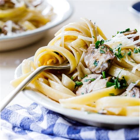 Add flour and cook 1 minute, stirring constantly. Easy creamy lemon-garlic mushroom pasta - Simply Delicious