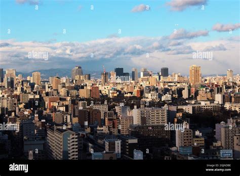 Osaka Skyline Stock Photo Alamy