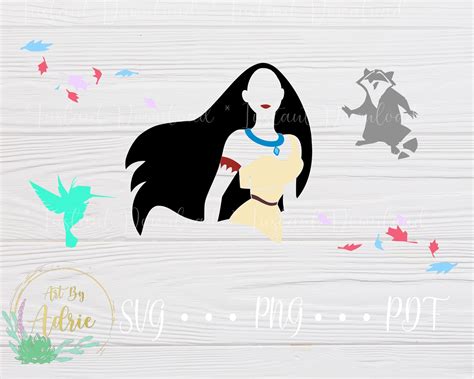 Pocahontas Disney Princess Svg Custom Set 4 In 1 For Etsy