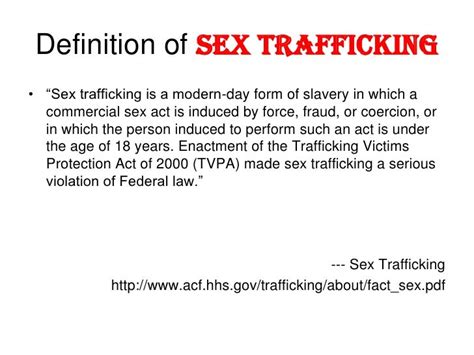 Sex Trafficking In The Us