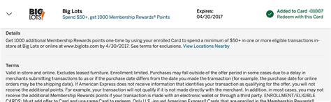 Maybe you would like to learn more about one of these? Amex Offers: Big Lots get 1,000 MR or $10 with $50 Purchase - Doctor Of Credit