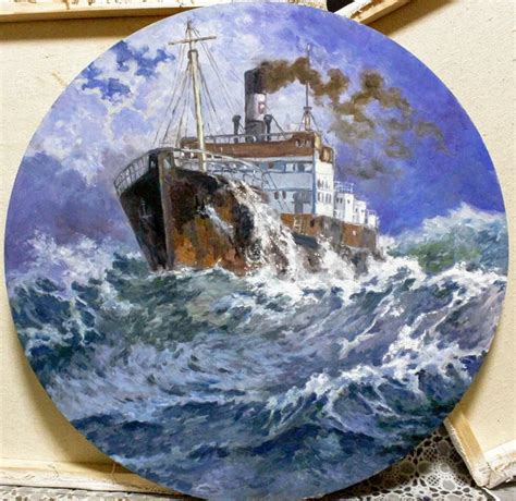 Trouble Sea My Oil Painting On Hardboard 2022 9GAG