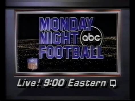 Monday Night Football Promo Monday Night Football Tribute Abc Keep