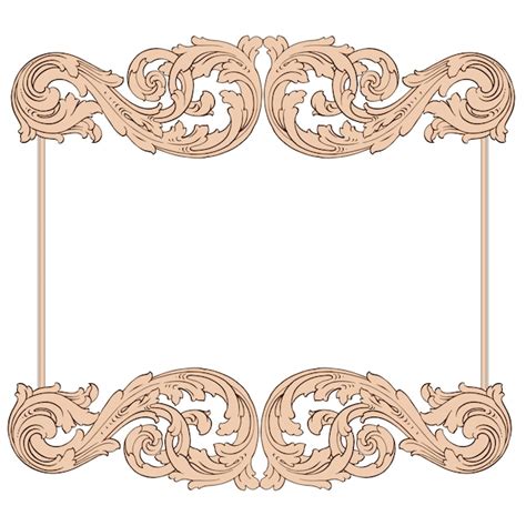 Premium Vector Baroque Floral Ornamental Border Corner Frame Filigree