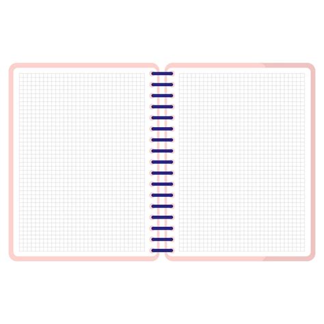 Premium Vector Vector Cartoon Pink Open Sqared Notebook