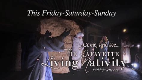 Faith Church 2016 Lafayette Living Nativity Tv Commercial Youtube