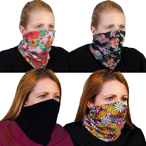 Set Of 4 Masks 10 In 1 Breathable Face Cover Multi Functional Etsy