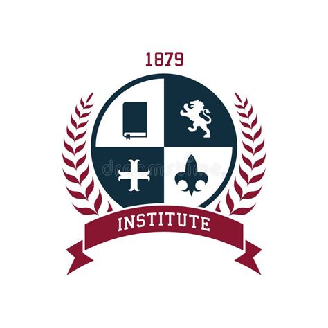Institute Logo Element Vector Illustration Decorative Design Stock