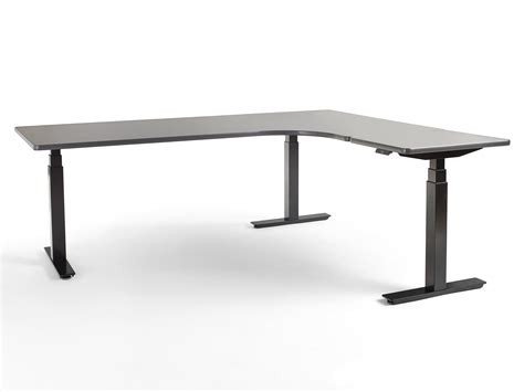 Electric Height Adjustable L Shape Table Upcentric Geomar