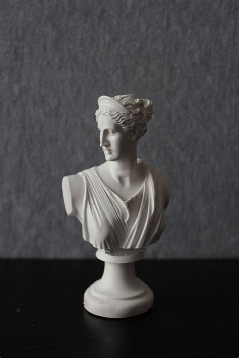 Artemis Diana Bust Greek Goddess Ancient Sculpture Etsy