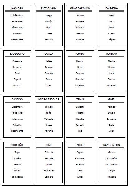 Este material consta de 30 fichas, en las cuales aparecen una imagen y una palabra. Logopedia dinámica y divertida : palabra prohibida