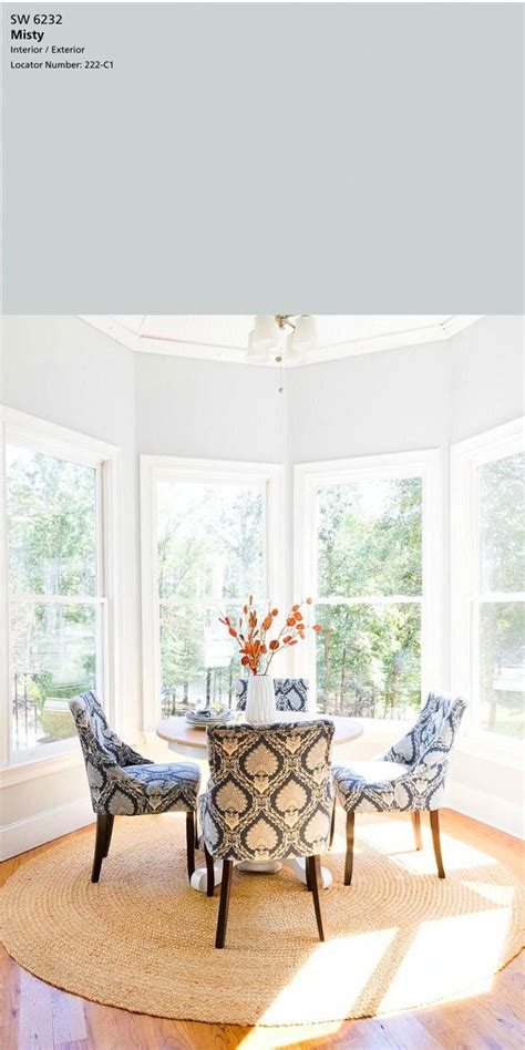 Sherwin Williams Misty Kitchenpaint Grey Paint Living Room Blue