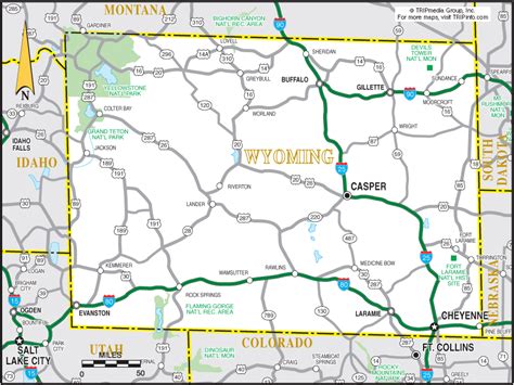Wyoming Road Map