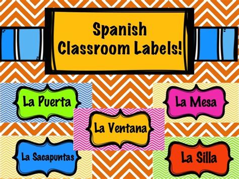 Spanish Classroom Labels Spanish Classroom Classroom Labels Classroom