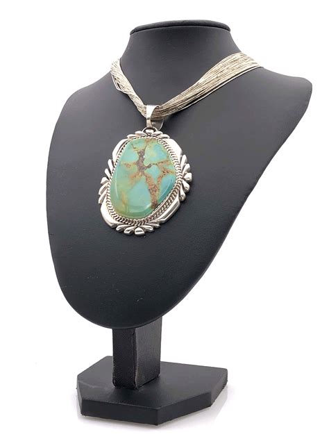 Lot Randy Hoskie Sterling Silver Turquoise Pendant Necklace