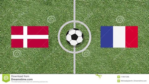 England vs denmark match preview. Denmark Vs France International Soccer Match Flags On ...