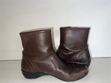 Hotter Comfort Concept Women S Brown Leather Ankle Zip Up Boots Uk Size