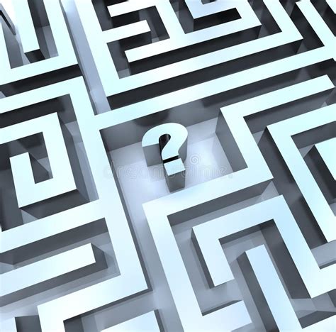 Question Mark in Maze - Find the Answer Stock Illustration ...