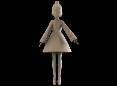 3d Model Anime Girl Low Poly Character 6 Vr Ar Low Poly Rigged Cgtrader